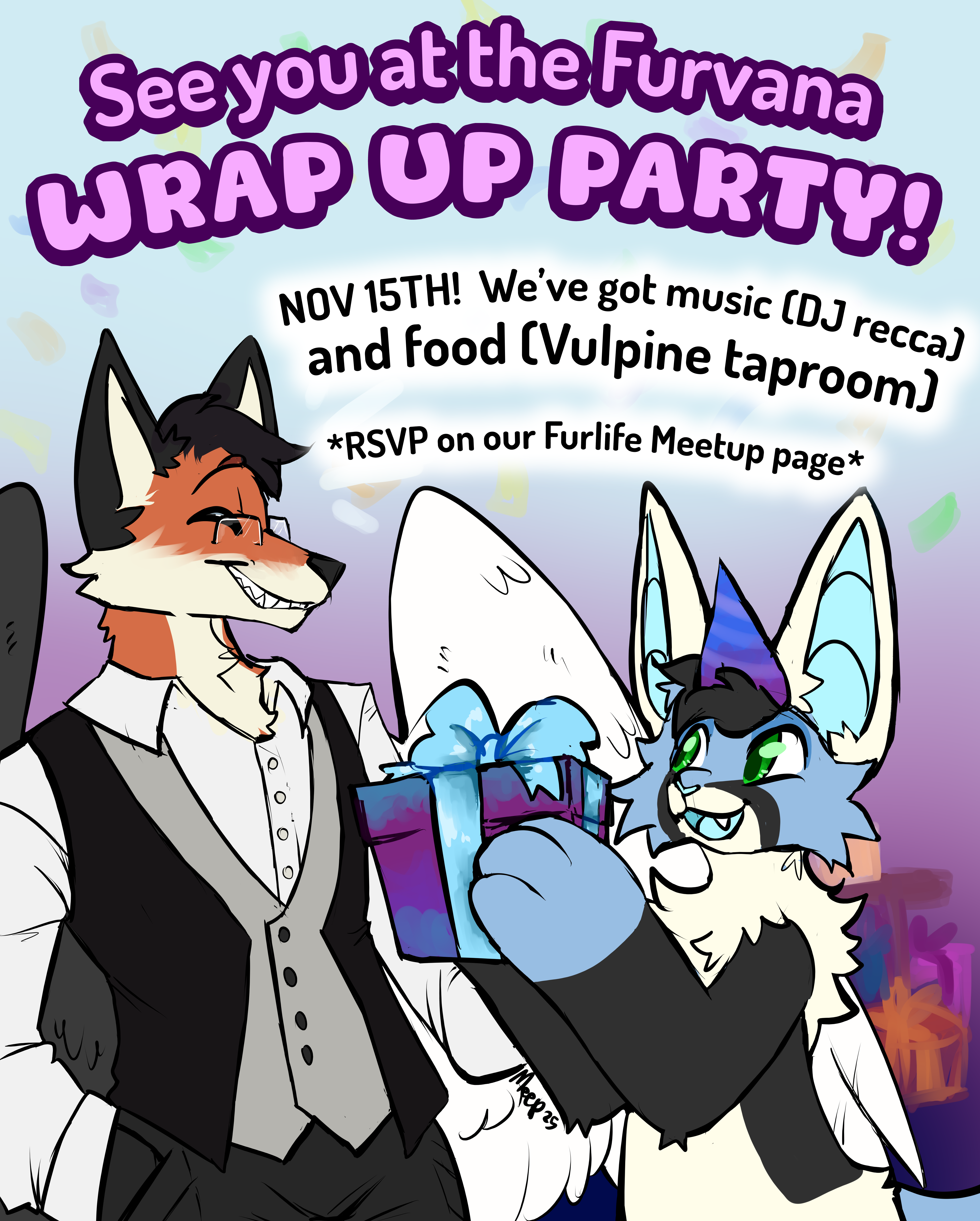 Poster for the Furvana 2025 wrap-up party on November 15, 2025.